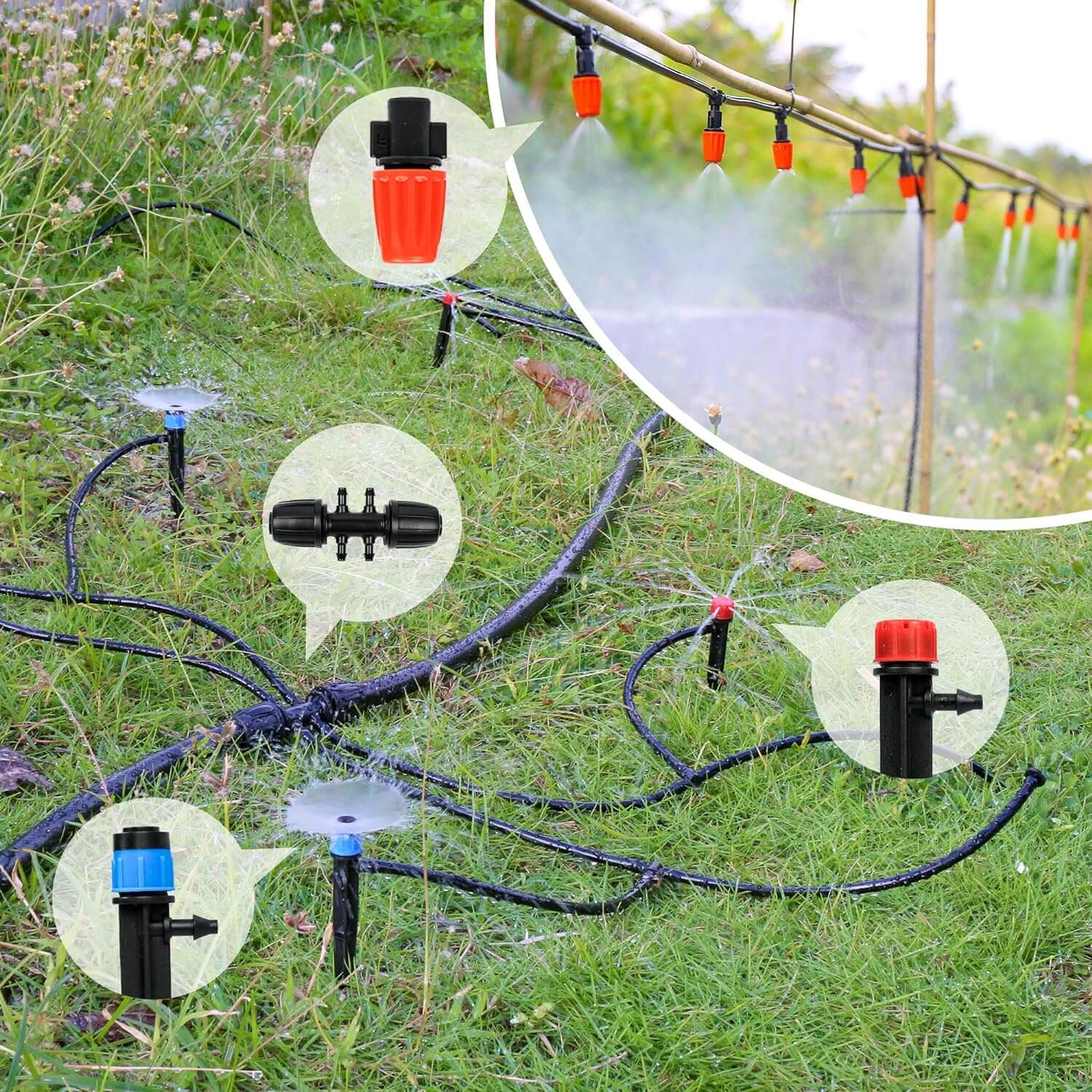 Fog-Cooled Automatic Irrigation System for Efficient Watering | Smart Garden Sprinkler System