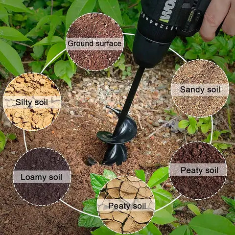 Gardening Auger Pro - Heavy-Duty Soil Drill for Effortless Planting & Digging | Ideal for Bulbs, Seeds, and Post Holes