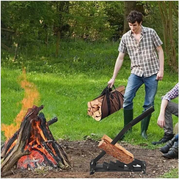 Wall-Mounted Firewood Kindling Splitter - Heavy-Duty Wood Splitter for Efficient Kindling Preparation