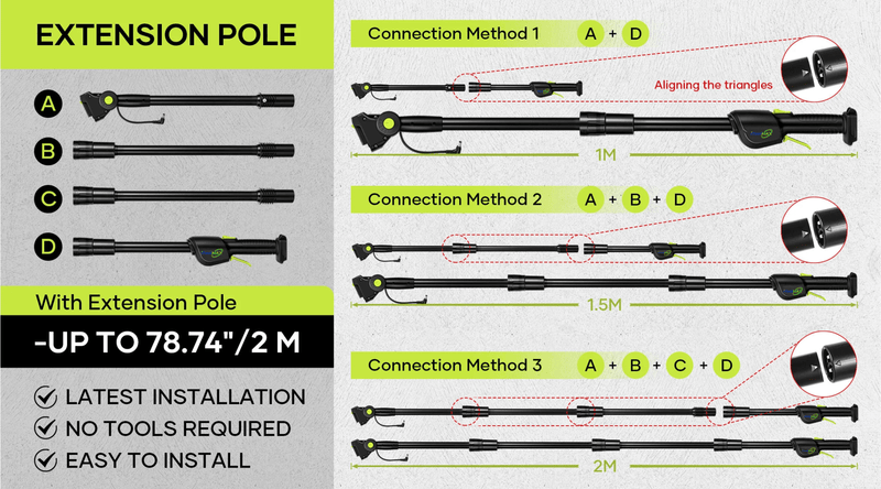 2-in-1 Cordless 8-Inch Chainsaw & Pole Saw Combo - Lightweight, Battery-Powered for Easy Tree Trimming & Pruning