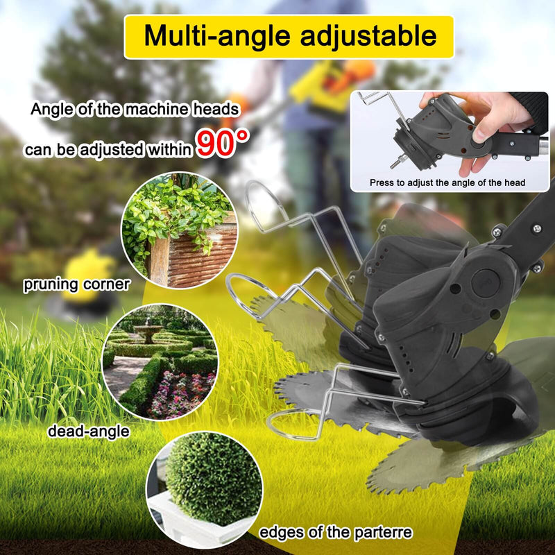 Versatile 3-in-1 Cordless Grass Trimmer, Edger & Mini Mower - Lightweight & Rechargeable for Effortless Lawn Care