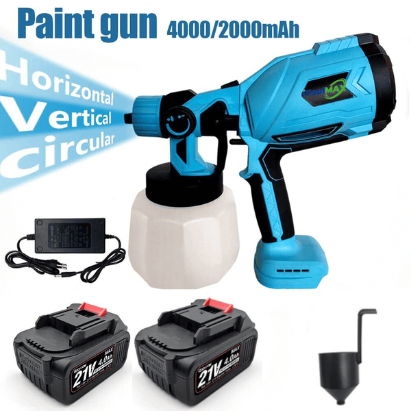 High-Pressure Cordless Paint Sprayer - Includes 2 Rechargeable Batteries for Extended Use
