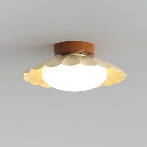 Vintage Acrylic Flush Mount Ceiling Light Fixture - Elegant Retro Design for Home Decor