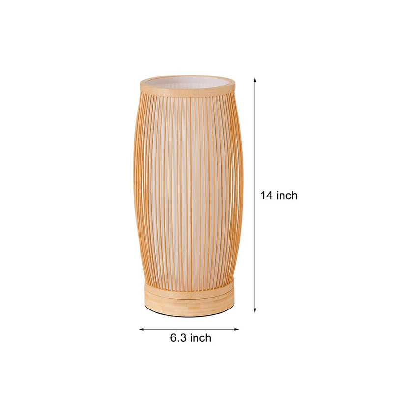 Japanese Bamboo LED Table Lamp - Elegant Lantern Design for Home Décor & Ambient Lighting