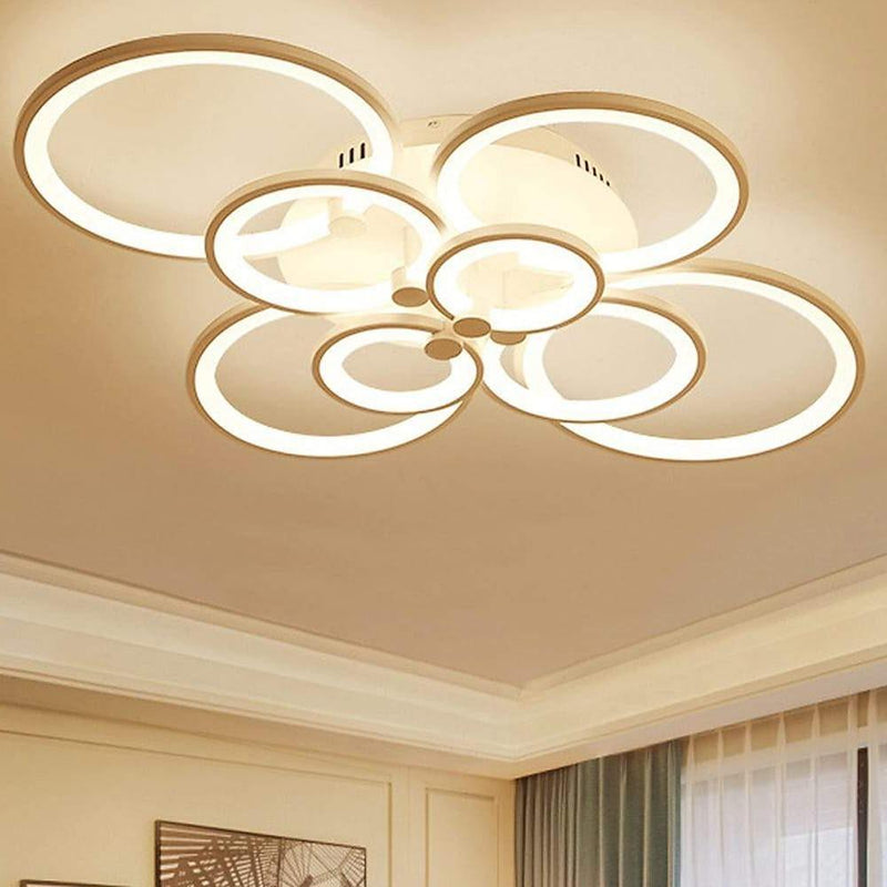 Elegant Semi Flush Mount Ceiling Light - Unique Overlapping Rings Design for Modern Home Decor