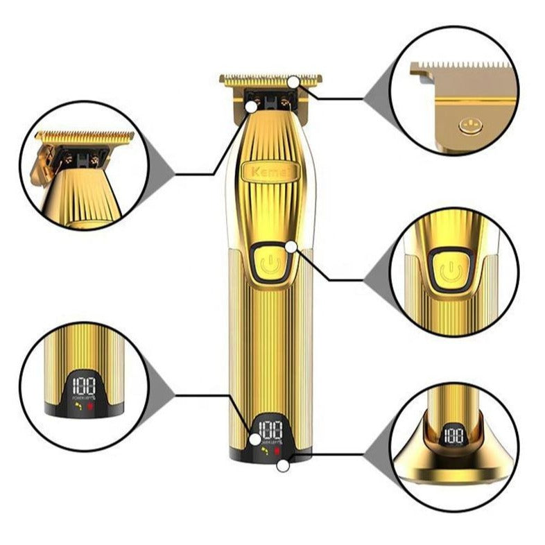 GoldLUX Pro Professional Hair Trimmer - Precision Grooming Tool for Barbers & Home Use