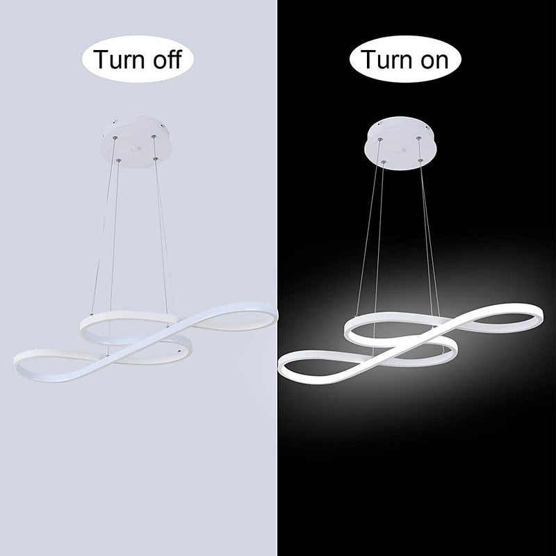 Nordic Geometric Ribbon LED Pendant Light - Modern Linear Ceiling Fixture for Stylish Home Decor