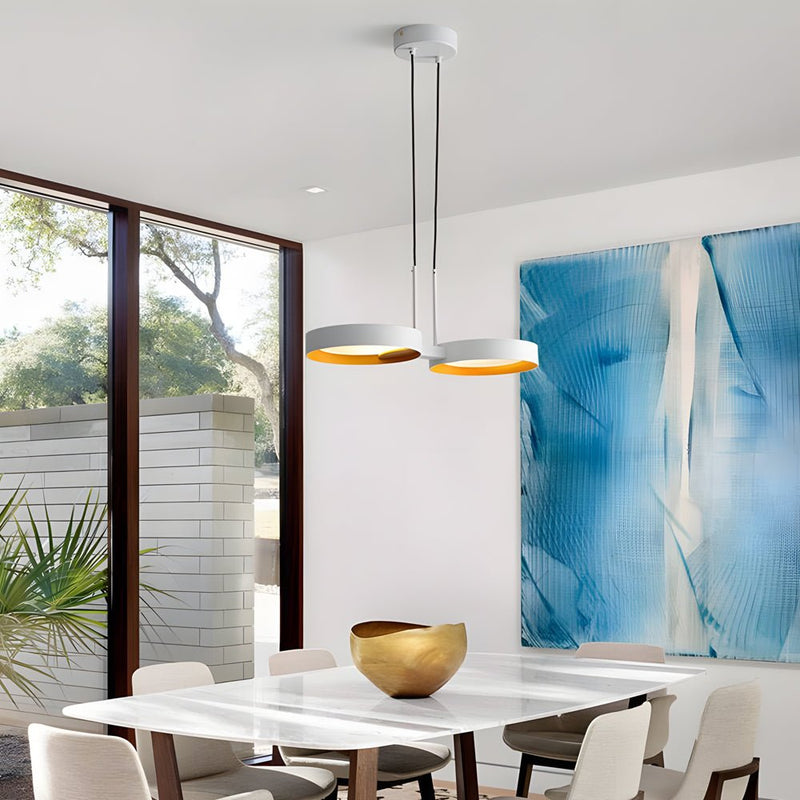 Elegant 1-9 Light Chandelier with Light Guide Ring - Modern Ceiling Fixture for Home Decor