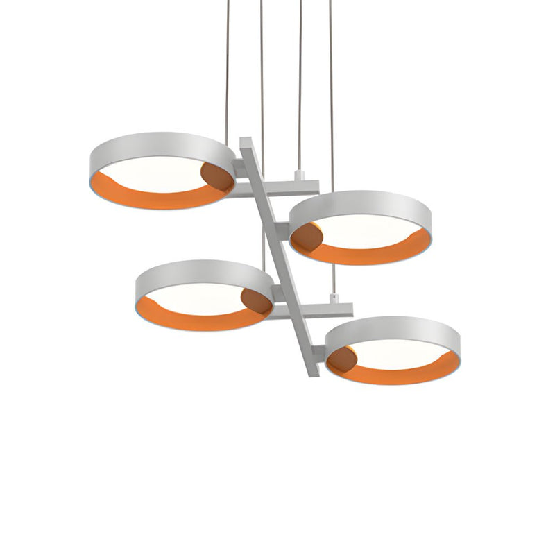 Elegant 1-9 Light Chandelier with Light Guide Ring - Modern Ceiling Fixture for Home Decor
