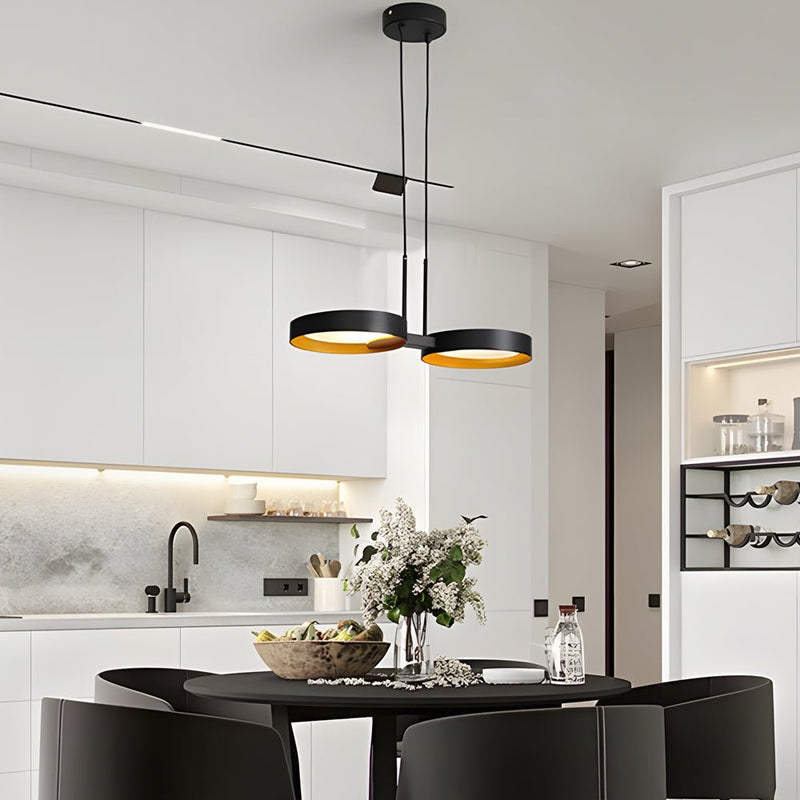 Elegant 1-9 Light Chandelier with Light Guide Ring - Modern Ceiling Fixture for Home Decor
