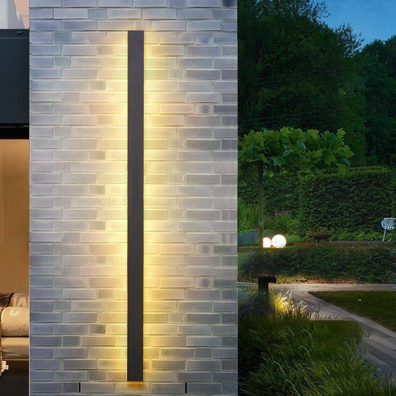 Dimmable RGB Long LED Linear Wall Lights - Black Minimalist Design for Modern Spaces