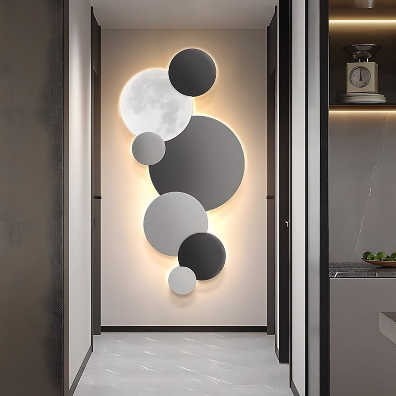 Lunar Glow Modern Round LED Wall Sconce - Energy-Efficient Decorative Lighting for Home & Office