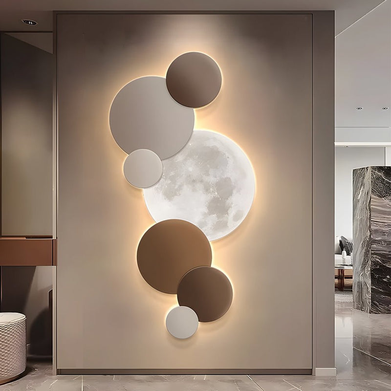 Lunar Glow Modern Round LED Wall Sconce - Energy-Efficient Decorative Lighting for Home & Office