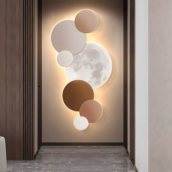 Lunar Glow Modern Round LED Wall Sconce - Energy-Efficient Decorative Lighting for Home & Office
