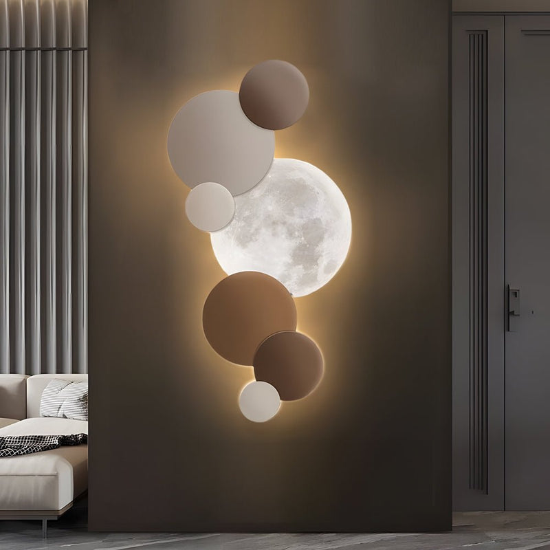 Lunar Glow Modern Round LED Wall Sconce - Energy-Efficient Decorative Lighting for Home & Office