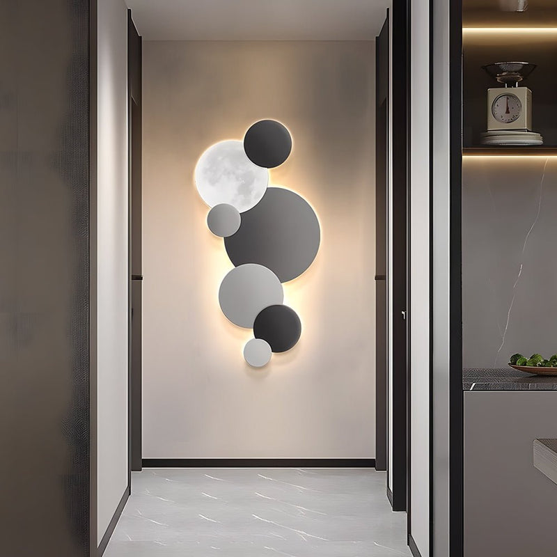 Lunar Glow Modern Round LED Wall Sconce - Energy-Efficient Decorative Lighting for Home & Office