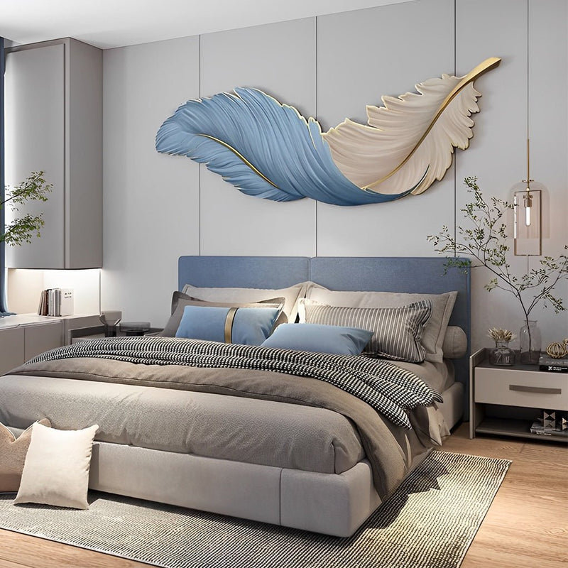 Luxury LED Wall Lights with Creative Feather Design - Remote Control, USB Powered, DC 5V Modern Lighting