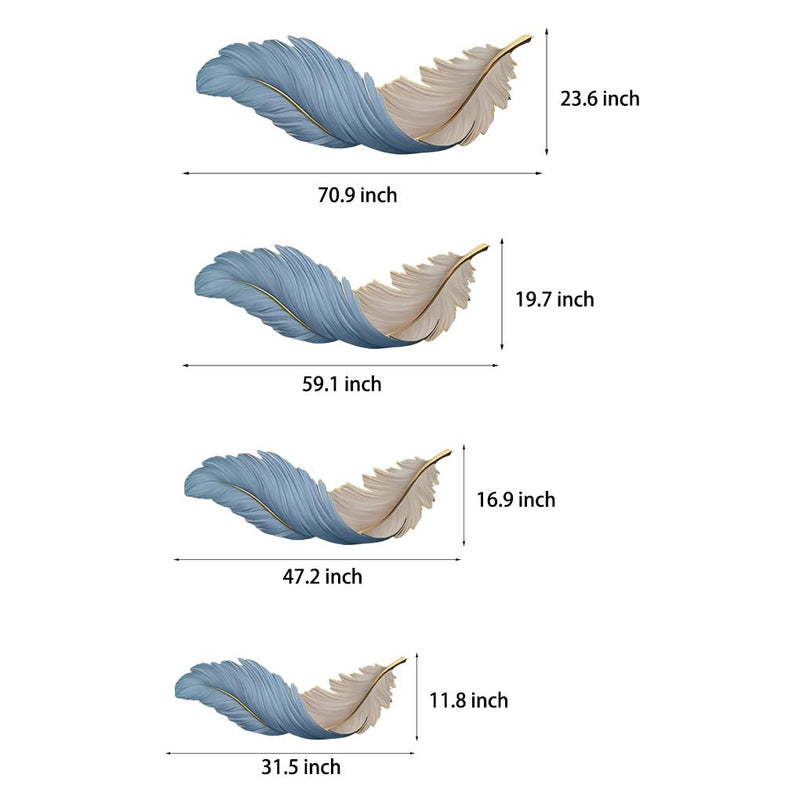 Luxury LED Wall Lights with Creative Feather Design - Remote Control, USB Powered, DC 5V Modern Lighting