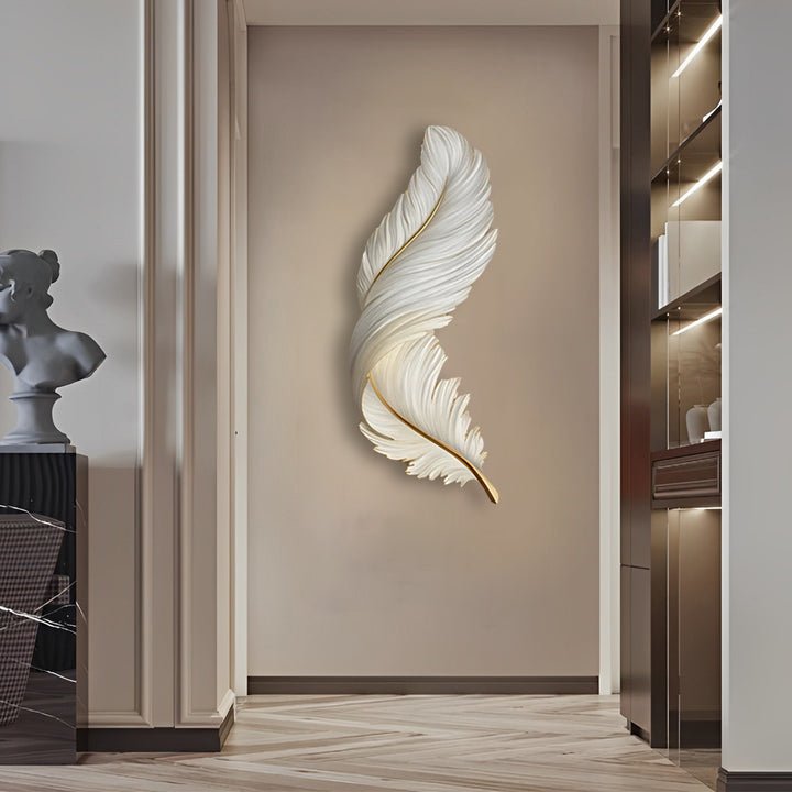 Luxury LED Wall Lights with Creative Feather Design - Remote Control, USB Powered, DC 5V Modern Lighting
