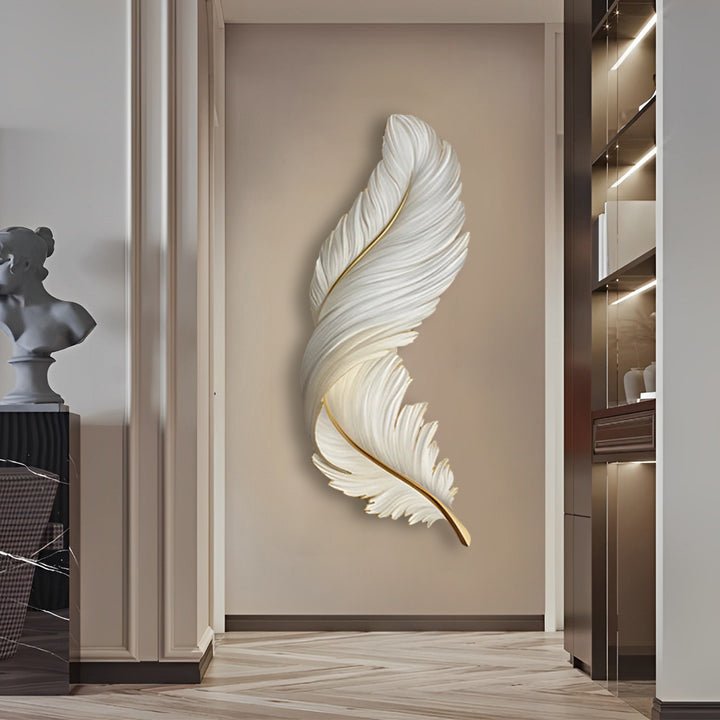 Luxury LED Wall Lights with Creative Feather Design - Remote Control, USB Powered, DC 5V Modern Lighting