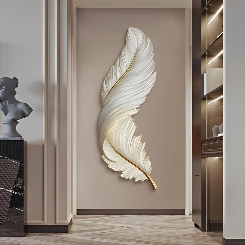 Luxury LED Wall Lights with Creative Feather Design - Remote Control, USB Powered, DC 5V Modern Lighting