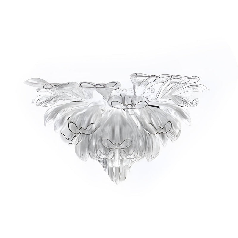Luxury Handcrafted Art Glass Chandelier with 3-Step Dimming - Modern Floral Design