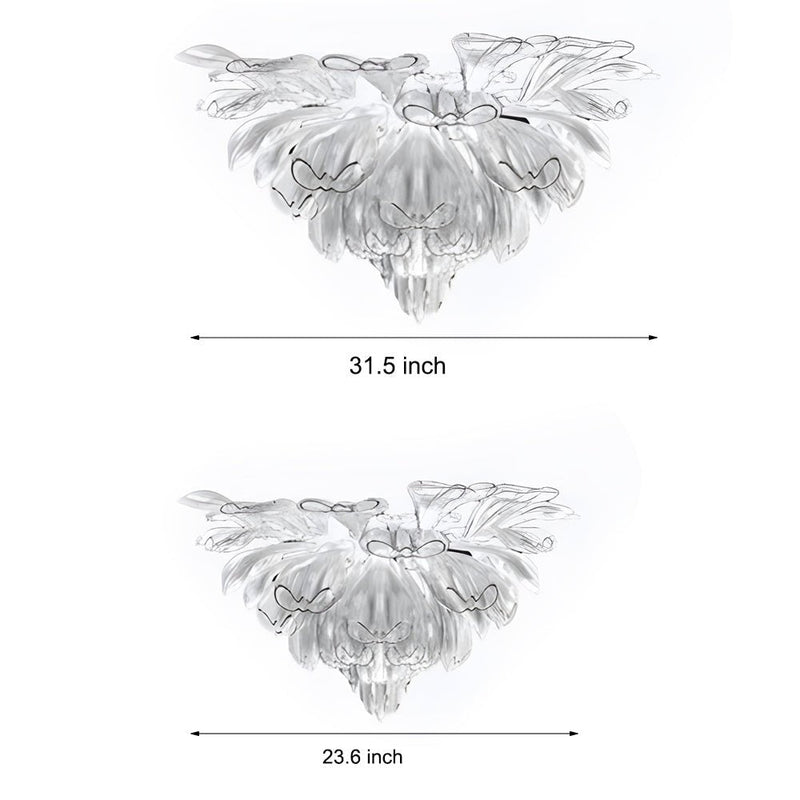 Luxury Handcrafted Art Glass Chandelier with 3-Step Dimming - Modern Floral Design