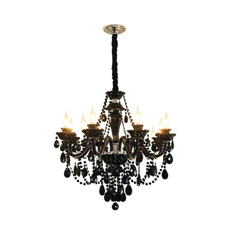 Elegant European Retro Crystal Chandelier - Luxury Glass Candlelight Design