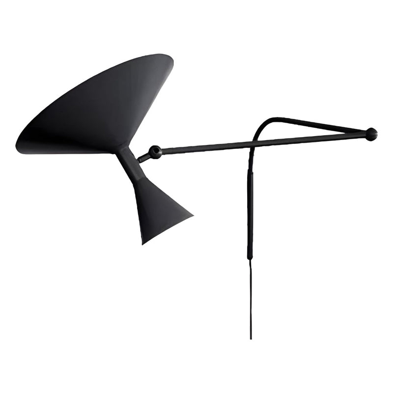 Adjustable Marseille Swing Arm Wall Lamp - Long Metal Arm Trumpet Sconce for Modern Home Decor
