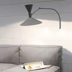Adjustable Marseille Swing Arm Wall Lamp - Long Metal Arm Trumpet Sconce for Modern Home Decor