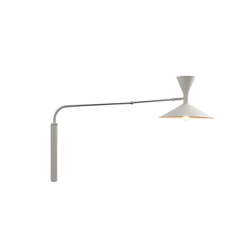 Adjustable Marseille Swing Arm Wall Lamp - Long Metal Arm Trumpet Sconce for Modern Home Decor
