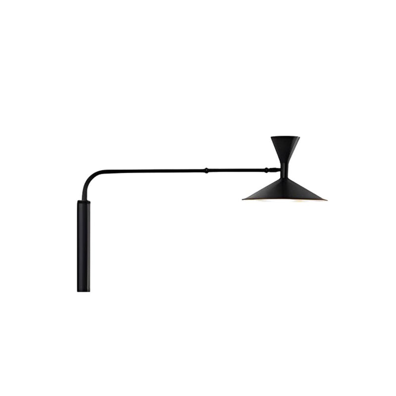 Adjustable Marseille Swing Arm Wall Lamp - Long Metal Arm Trumpet Sconce for Modern Home Decor