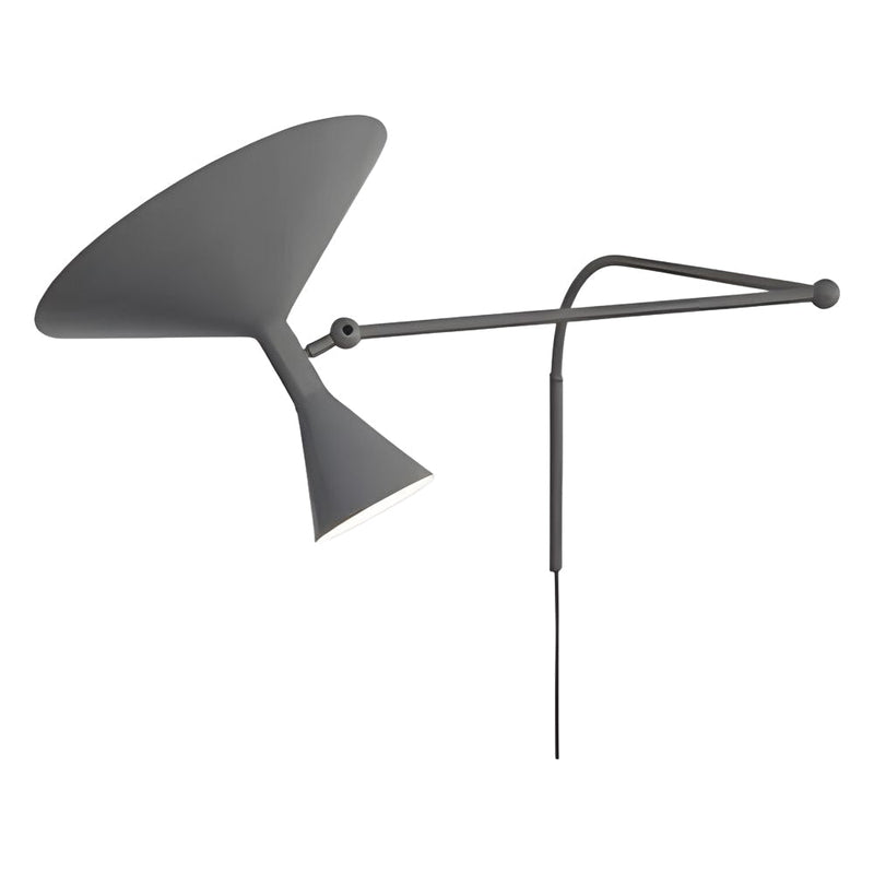 Adjustable Marseille Swing Arm Wall Lamp - Long Metal Arm Trumpet Sconce for Modern Home Decor
