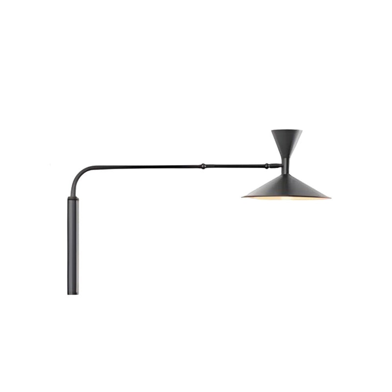 Adjustable Marseille Swing Arm Wall Lamp - Long Metal Arm Trumpet Sconce for Modern Home Decor