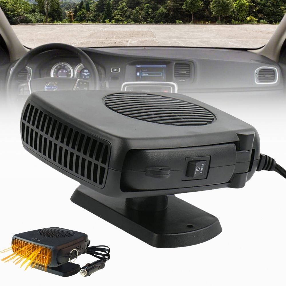 150W/300W 12V Ceramic Car Heater & Fan – Fast Heating Portable Car Heater for Winter Comfort