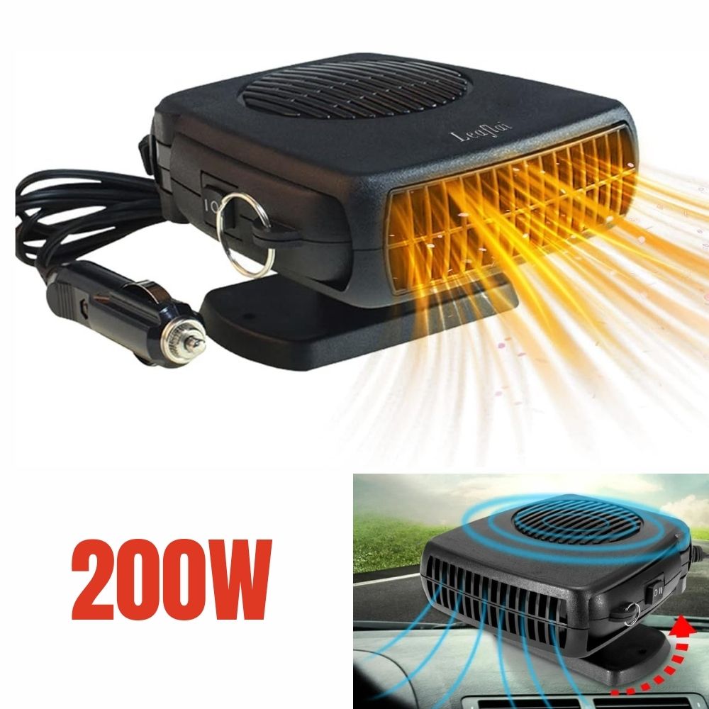 150W/300W 12V Ceramic Car Heater & Fan – Fast Heating Portable Car Heater for Winter Comfort