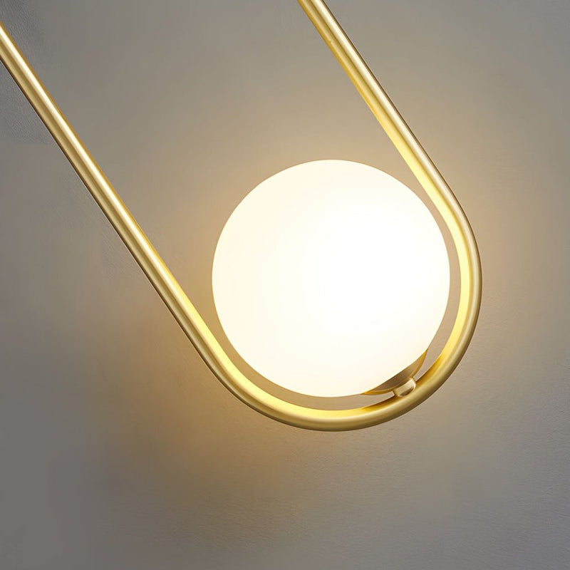 Elegant Mila 1-Light Wall Sconce - Glass Globe Design in Gold & Black Finish | Modern Home Lighting