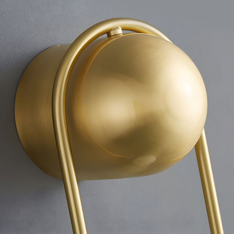Elegant Mila 1-Light Wall Sconce - Glass Globe Design in Gold & Black Finish | Modern Home Lighting
