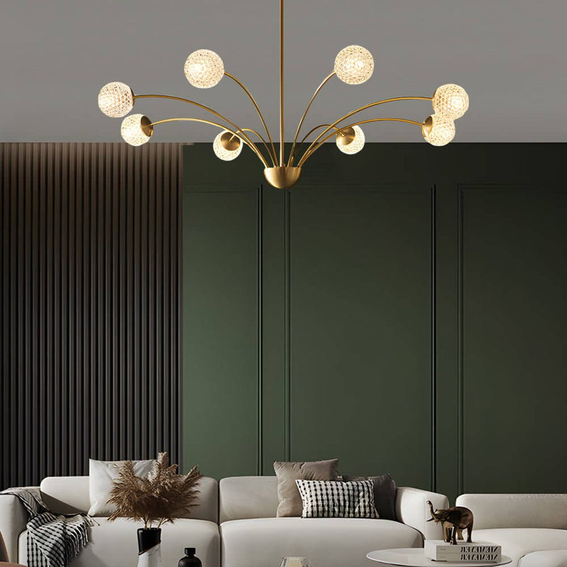 Elegant Millender 8-Head Crystal Ball Chandelier - Stunning Lighting Fixture for Home Decor