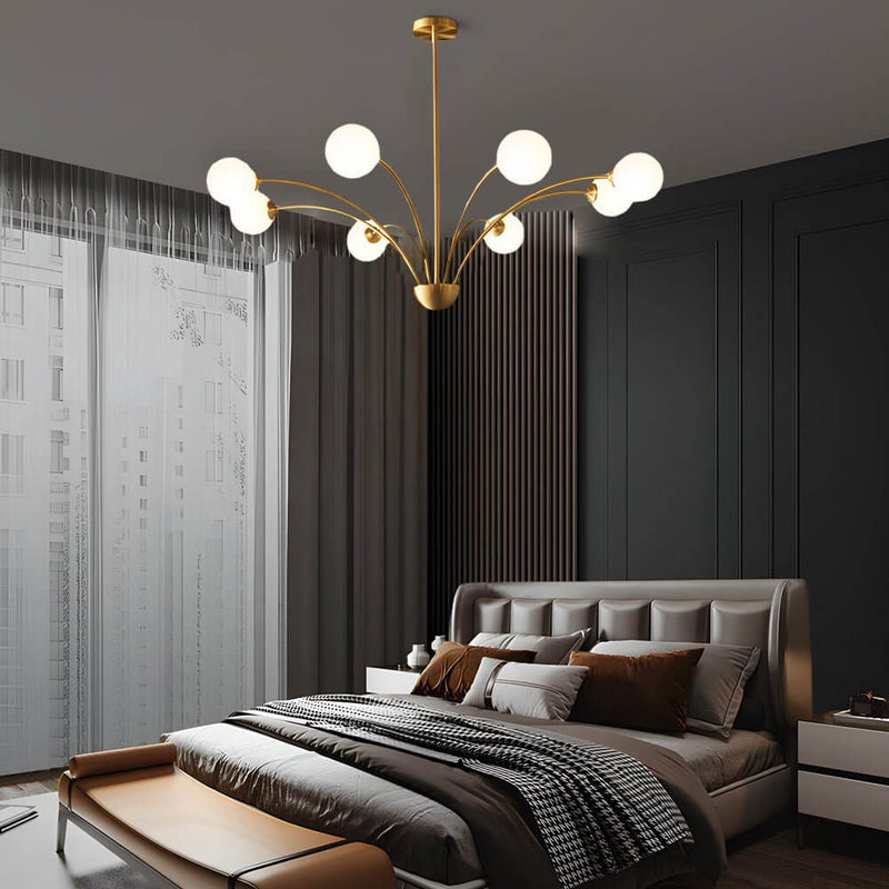 Elegant Millender 8-Head Crystal Ball Chandelier - Stunning Lighting Fixture for Home Decor