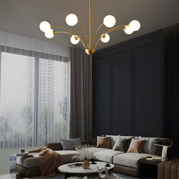 Elegant Millender 8-Head Crystal Ball Chandelier - Stunning Lighting Fixture for Home Decor