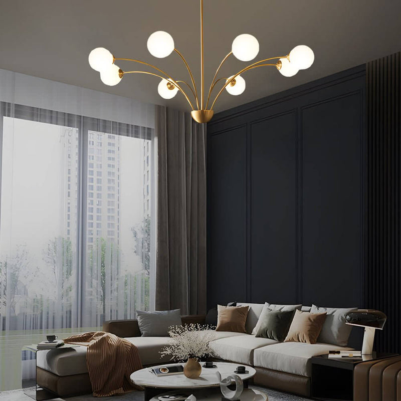 Elegant Millender 8-Head Crystal Ball Chandelier - Stunning Lighting Fixture for Home Decor