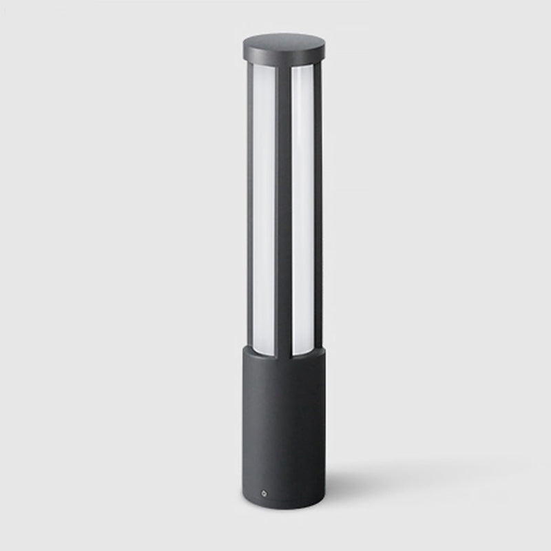 Modern Black Cylinder LED Outdoor Landscape Bollard Lights - Stylish & Energy-Efficient Illumination for Pathways & Gardens