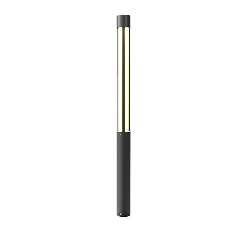 Modern Black Cylinder LED Outdoor Landscape Bollard Lights - Stylish & Energy-Efficient Illumination for Pathways & Gardens