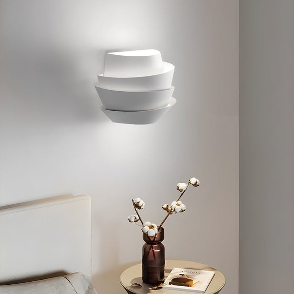 Modern Minimalist Half Cylinder Iron 2-Light Wall Sconce - White Finish for Elegant Lighting