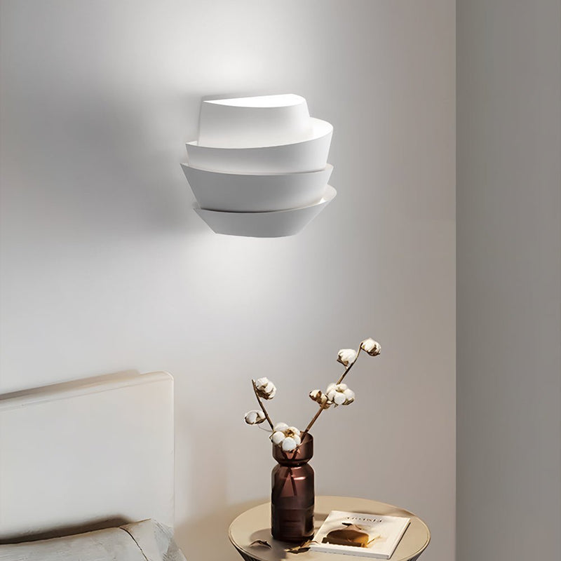 Modern Minimalist Half Cylinder Iron 2-Light Wall Sconce - White Finish for Elegant Lighting