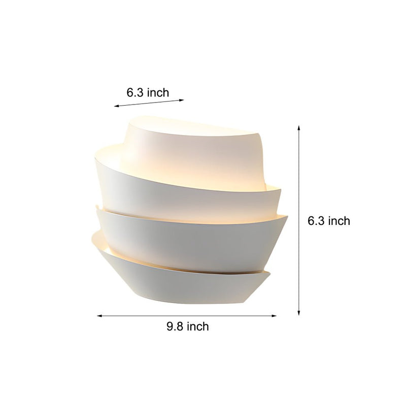 Modern Minimalist Half Cylinder Iron 2-Light Wall Sconce - White Finish for Elegant Lighting