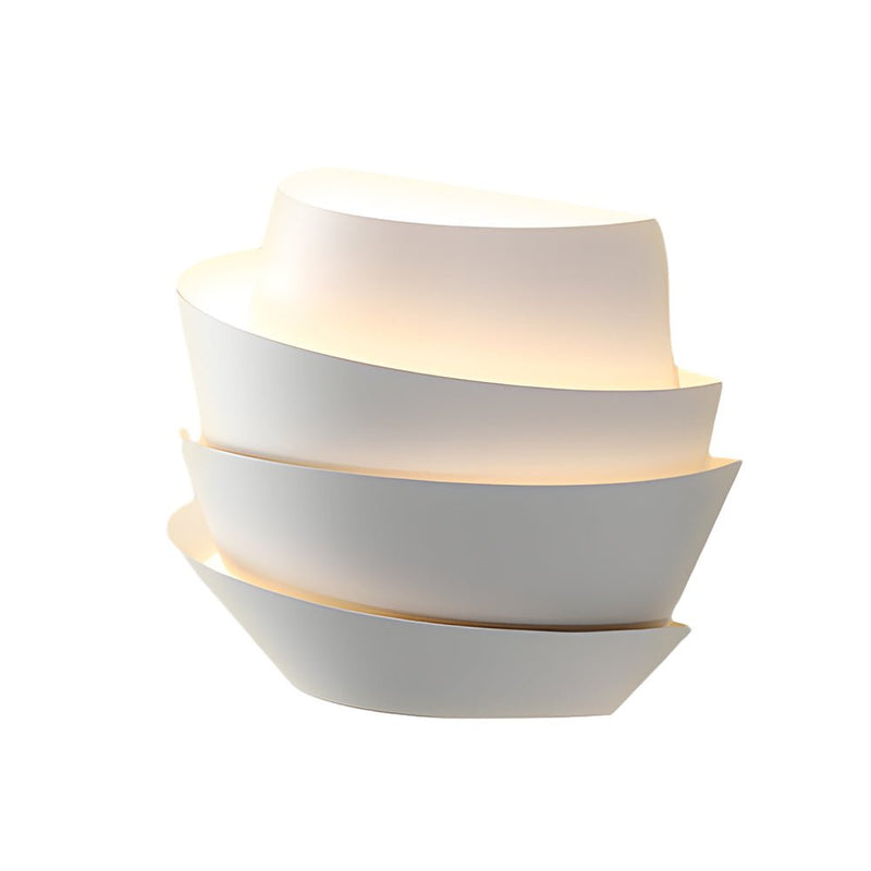 Modern Minimalist Half Cylinder Iron 2-Light Wall Sconce - White Finish for Elegant Lighting