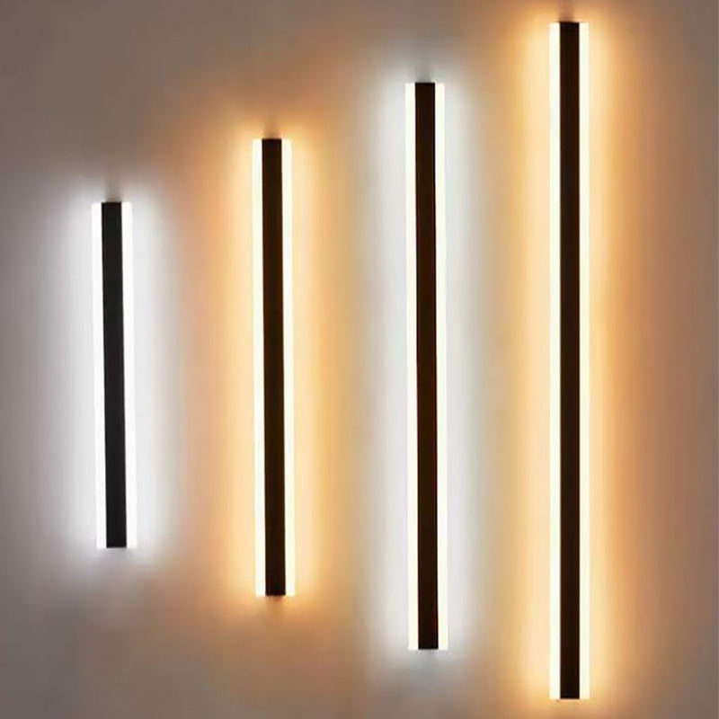 Waterproof Linear LED Outdoor Wall Light - Minimalist Exterior Mount for Porch & Garden