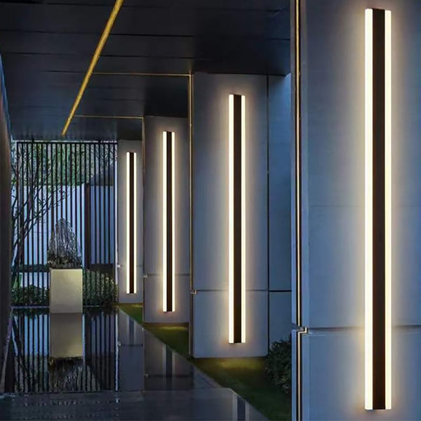 Waterproof Linear LED Outdoor Wall Light - Minimalist Exterior Mount for Porch & Garden